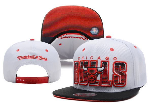 Chicago Bulls White Snapback Hat XDF 1 0721
